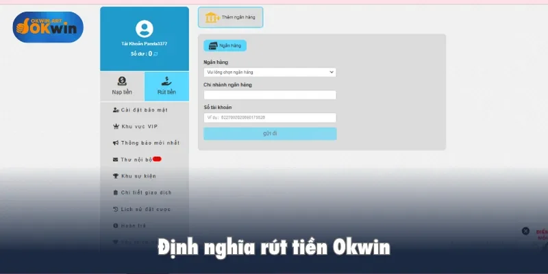 Định nghĩa rút tiền Okwin
